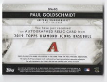 Load image into Gallery viewer, 2019 Topps Diamond Icons Single-Player Autograph Patch Red Paul Goldschmidt Auto
