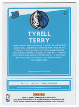 Load image into Gallery viewer, 2020-21 Donruss Optic Tyrell Terry RC Dallas Mavericks #181