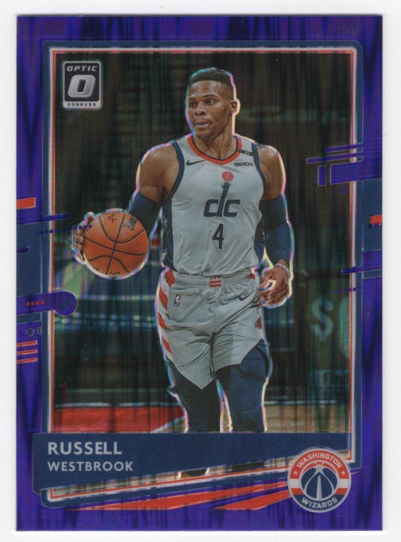 2020-21 Donruss Optic Purple Shock Russell Westbrook Washington Wizards #70