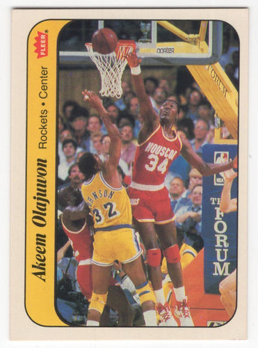 1986-87 Fleer Stickers Akeem Olajuwon Houston Rockets #9