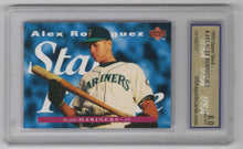Load image into Gallery viewer, 1995 Upper Deck Alex Rodriguez Star Rookie #215 Auto USA 8 Seattle Mariners