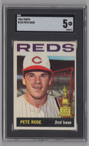 1964 Topps Pete Rose All-Star Rookie #125 SGC 5 Cincinnati Reds