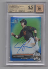 Load image into Gallery viewer, 2017 Bowman Chrome Prospect Blue Refractor Christian Arroyo #CPA-CHA 3/150 BGS