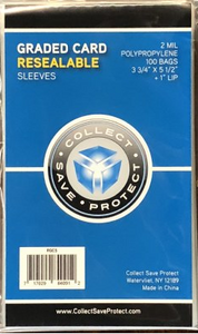 Graded Card Resealable Bags 100ct fits SGC-BGS etc!