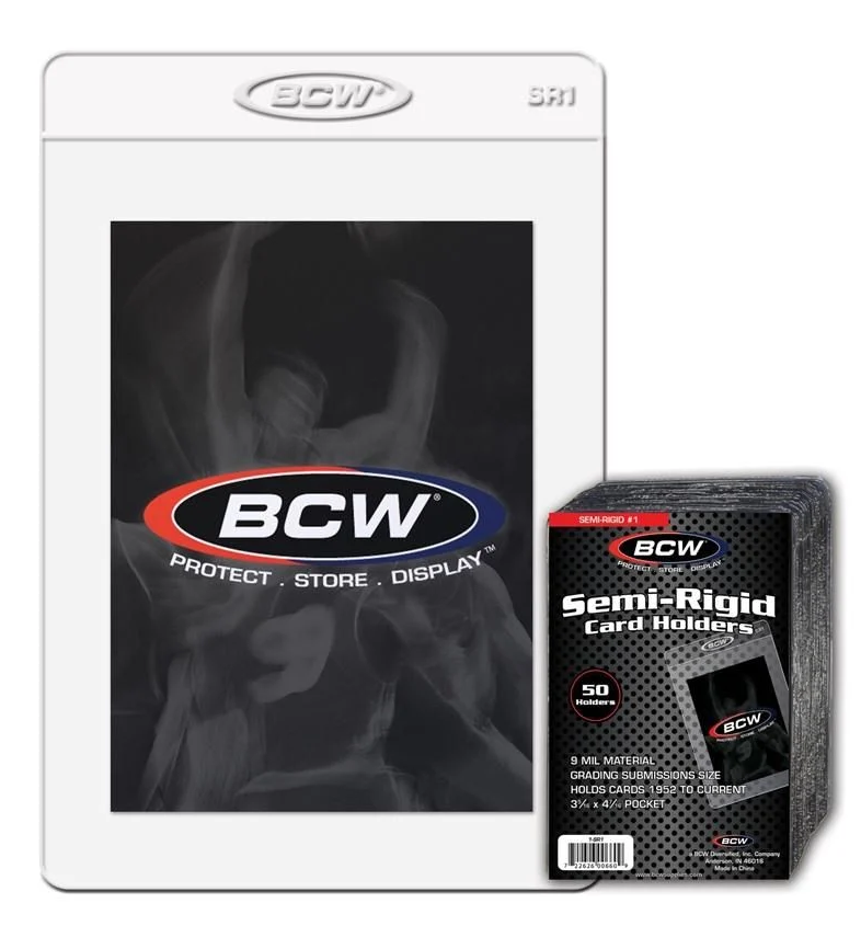 Semi Rigid Card Holder (50 ct) BCW #1 - Single Pack